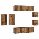 vidaXL Ensemble meuble TV 8 Pièces Bois ancien 30.5 x 30 x 60 cm