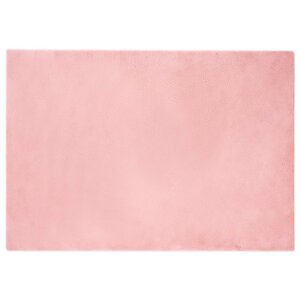 vidaXL Tapis en Fourrure Synthétique de Lapin Olite Rose 140 x 200 cm