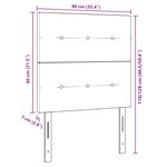 vidaXL Tête de lit LED avec bandes LED Gris clair 90 cm Velours