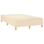 vidaXL Sommier à lattes de lit avec matelas Crème 120x200 cm Tissu
