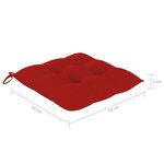 vidaXL Chaises de jardin lot de 4 avec coussins Bois d'acacia massif