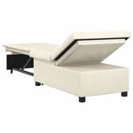 vidaXL Canapé-lit 3-en-1 en velours crème