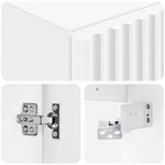 vidaXL Cabinet de Salle de Bain Mural Blanc brillant 33 x 34 5 x 60 cm