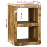 vidaXL Meuble TV 36x30x54 cm en bois massif de manguier