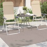 vidaXL Tapis de surface HUARTE Beige 170 x 120 cm Polyester
