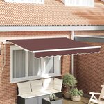 vidaXL Toile de rechange pour store banne Marron 350 x 200 cm Toile