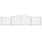 vidaXL Paniers à gabions arqués 7 Pièces 400x50x80/100 cm Fer galvanisé