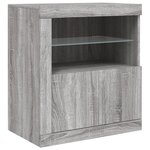 vidaXL Buffet avec lumières LED sonoma gris 283x37x67 cm