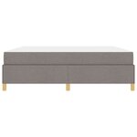 vidaXL Lit à ressorts avec matelas Taupe et blanc 180 x 200 cm tissu