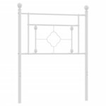 vidaXL Tête de lit métal blanc 80 cm