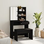 vidaXL Ensemble de coiffeuse noir 74 5x40x141 cm