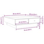 vidaXL Table basse Chêne marron 90x90x28 cm Bois d'ingénierie