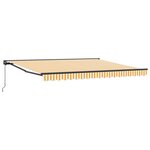 vidaXL Auvent Rétractable Jaune et blanc 400x300 cm tissu