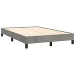 vidaXL Sommier à lattes de lit avec matelas LED gris clair 120x190 cm
