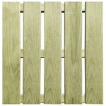 vidaXL Dalles de terrasse 24 Pièces 50x50 cm Bois Vert