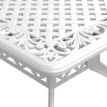 vidaXL Ensemble à manger de jardin 5 Pièces blanc aluminium coulé