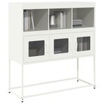 vidaXL Buffet blanc 100 5x39x107 cm acier laminé à froid