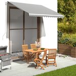 vidaXL Tissu de remplacement pour auvent Anthracite et blanc 3x2 5 m