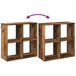 vidaXL Étagère séparatrice de pièce vieux bois 69 5x29x69 5 cm
