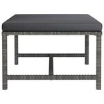 vidaXL Salon de jardin 9 Pièces avec coussins Résine tressée Gris