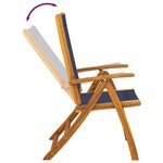 vidaXL Chaises pliables de jardin lot de 4 bois d'acacia et textilène