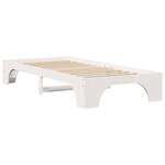 vidaXL Cadre de lit Blanc 207 x 107 x 30 cm Bois massif en pin