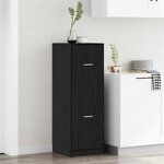 vidaXL Cabinet de Pharmacie Chêne noir 40 x 41 x 118 cm