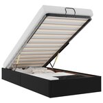 vidaXL Cadre de lit ottoman sans matelas noir 90x200 cm similicuir