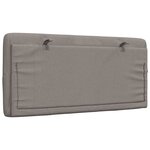 vidaXL Coussin de tête de lit taupe 100 cm tissu