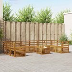 vidaXL Ensemble de canapés d'extérieur 11 Pièces Naturel