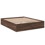 vidaXL Cadre de lit chêne marron 150x200 cm bois d'ingénierie