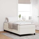 vidaXL Lit à ressort Crème 80x200 cm en tissu velours côtelé