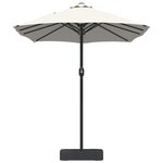vidaXL Parasol de jardin Sable et anthracite 385 x 209 x 244 cm