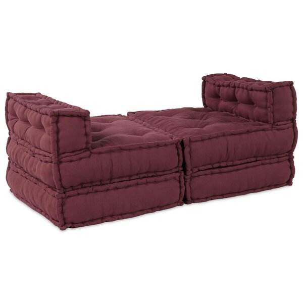 vidaXL Unité de canapé modulaire 4 Pièces Marron Tissu