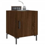 vidaXL Tables de chevet 2Pièces chêne marron 40x40x50cm bois d'ingénierie