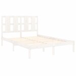 vidaXL Cadre de lit sans matelas blanc 140x200 cm bois de pin massif