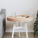 vidaXL Dessus de table Ø40x4 cm rond bois massif de hêtre