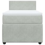 vidaXL Sommier à lattes de lit et matelas Gris clair 90x190 cm Velours