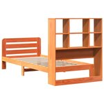 vidaXL Cadre de lit sans matelas cire marron 75x190 cm bois pin massif