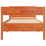vidaXL Cadre de lit sans matelas cire marron 75x190 cm bois pin massif