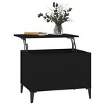 vidaXL Table basse Noir 60x44 5x45 cm Bois d'ingénierie