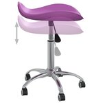 vidaXL Chaise de salle à manger pivotante Violet Similicuir
