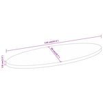vidaXL Dessus de table 110x50x3 8 cm ovale bois massif de manguier
