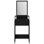 vidaXL Coiffeuse Chêne noir 50 x 41 x 140 cm Bois d'ingénierie