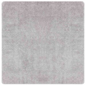 vidaXL Tapis Shaggy Anti-dérapant Gris 120 x 120 cm PP