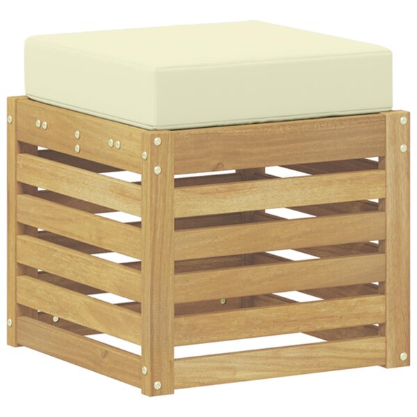 vidaXL Banc de Jardin Bois d'Acacia Massif Blanc