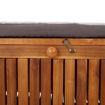 vidaXL Banc de rangement de jardin avec coussin 91 cm Bois d'acacia