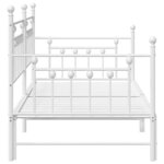 Cadre de lit jour vidaXL avec lit gigogne blanc 90x200 cm en acier