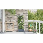 vidaXL Pots de jardin Gris clair 40 x 40 x 126 cm Acier