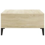 vidaXL Table basse blanc et chêne sonoma 60x60x30 cm bois d'ingénierie